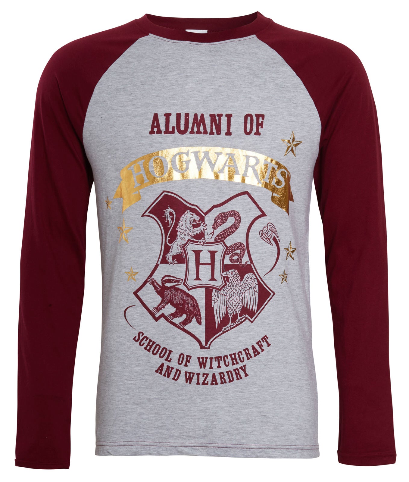 Mens Harry Potter Pyjamas Alumni Hogwarts PJs Gryffindor T-Shirt + Lounge Pants