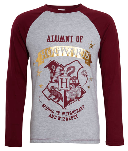 Mens Harry Potter Pyjamas Alumni Hogwarts PJs Gryffindor T-Shirt + Lounge Pants