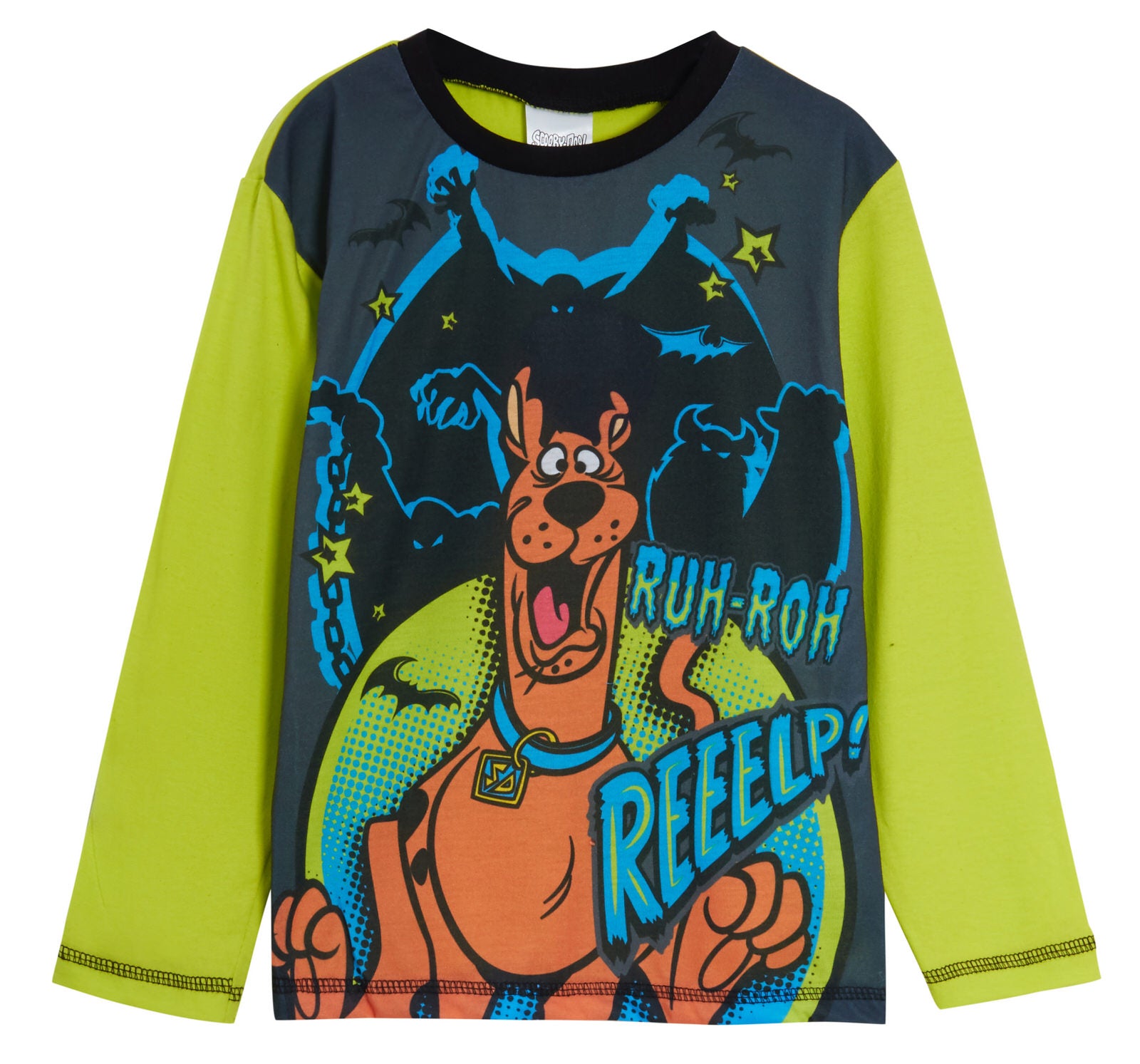 Boys Scooby Doo Full Length Pyjamas Kids Character 2 Piece Pj Set Nightwear Size
