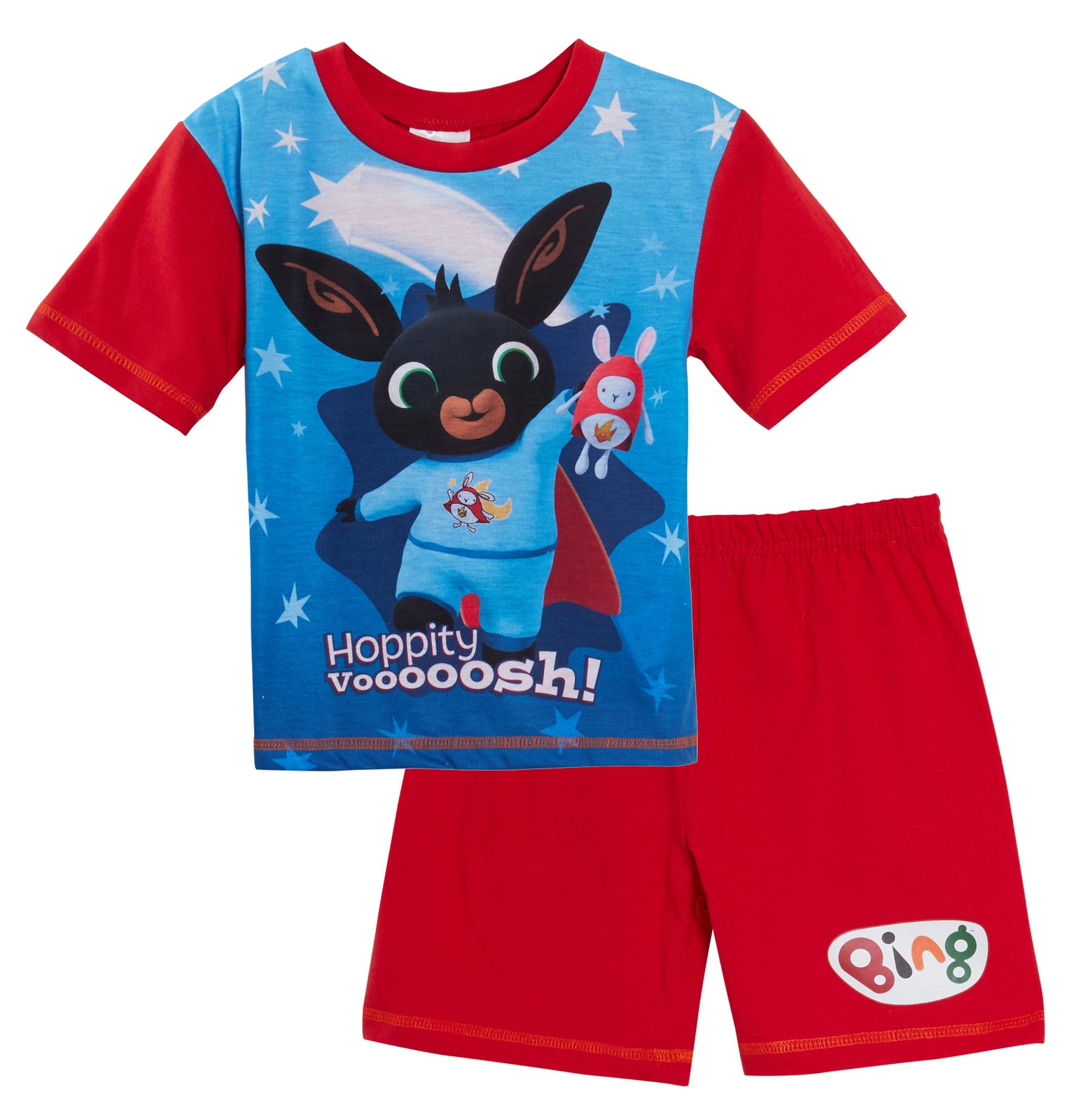 Boys Bing Bunny Short Pyjamas Kids Cbeebies Shortie Pjs Set Toddlers Nightwear
