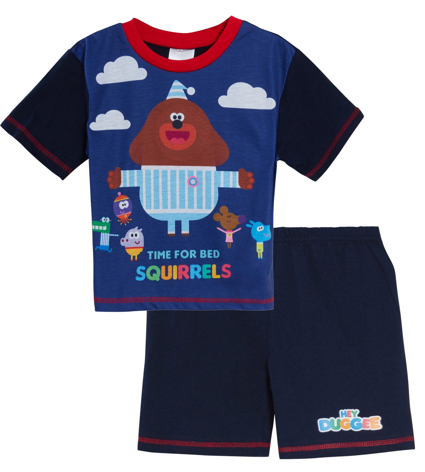 Boys Hey Duggee Short Pyjamas Kids Squirrel Club Shortie Pjs Set Nightwear Size