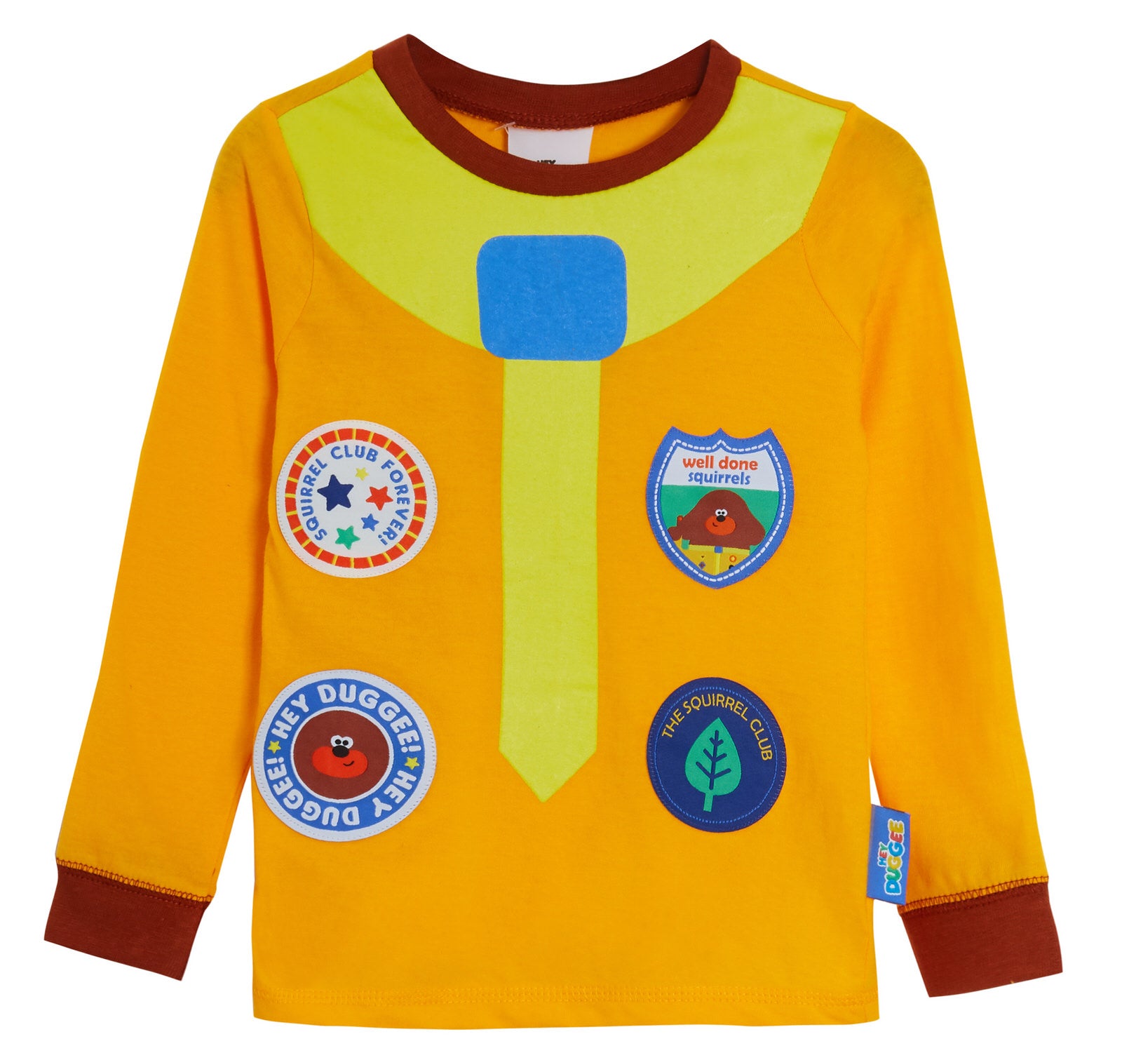 Kids Hey Duggee Novelty Dress Up Pyjamas Boys Girls Squirrel Club Long Pjs Set