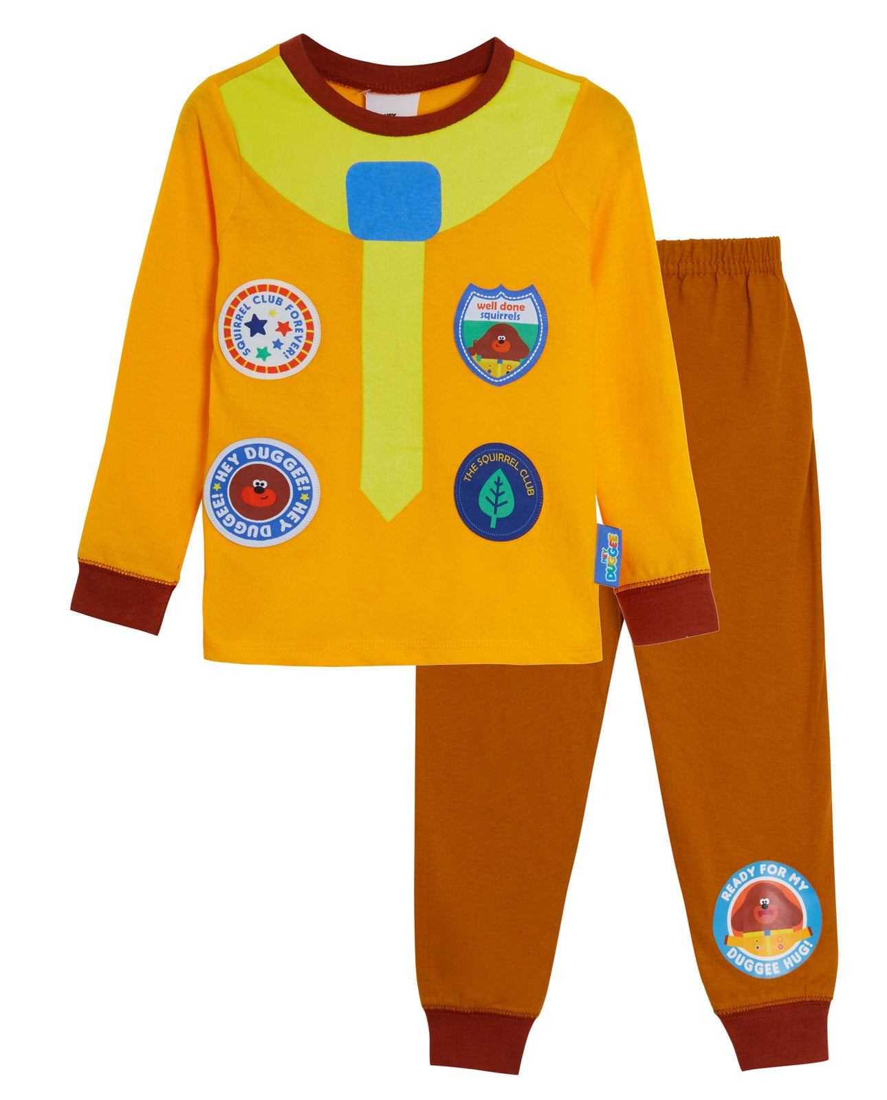 Kids Hey Duggee Novelty Dress Up Pyjamas Boys Girls Squirrel Club Long Pjs Set