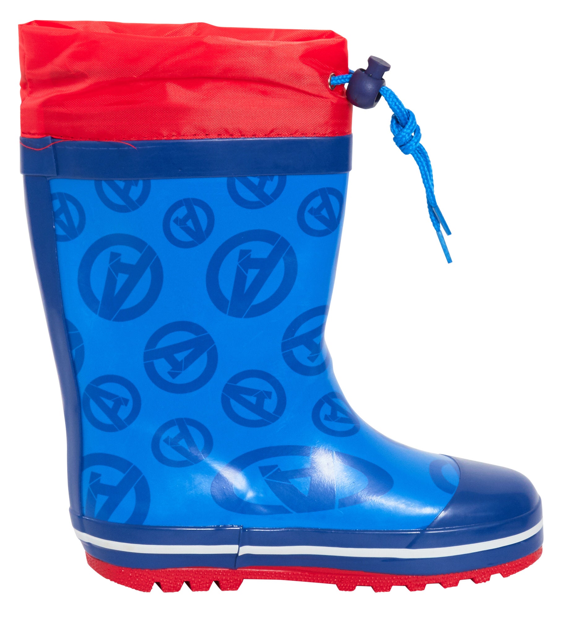 Boys Captain America Tie Top Wellington Boots Marvel Wellies Wellingtons Wellys