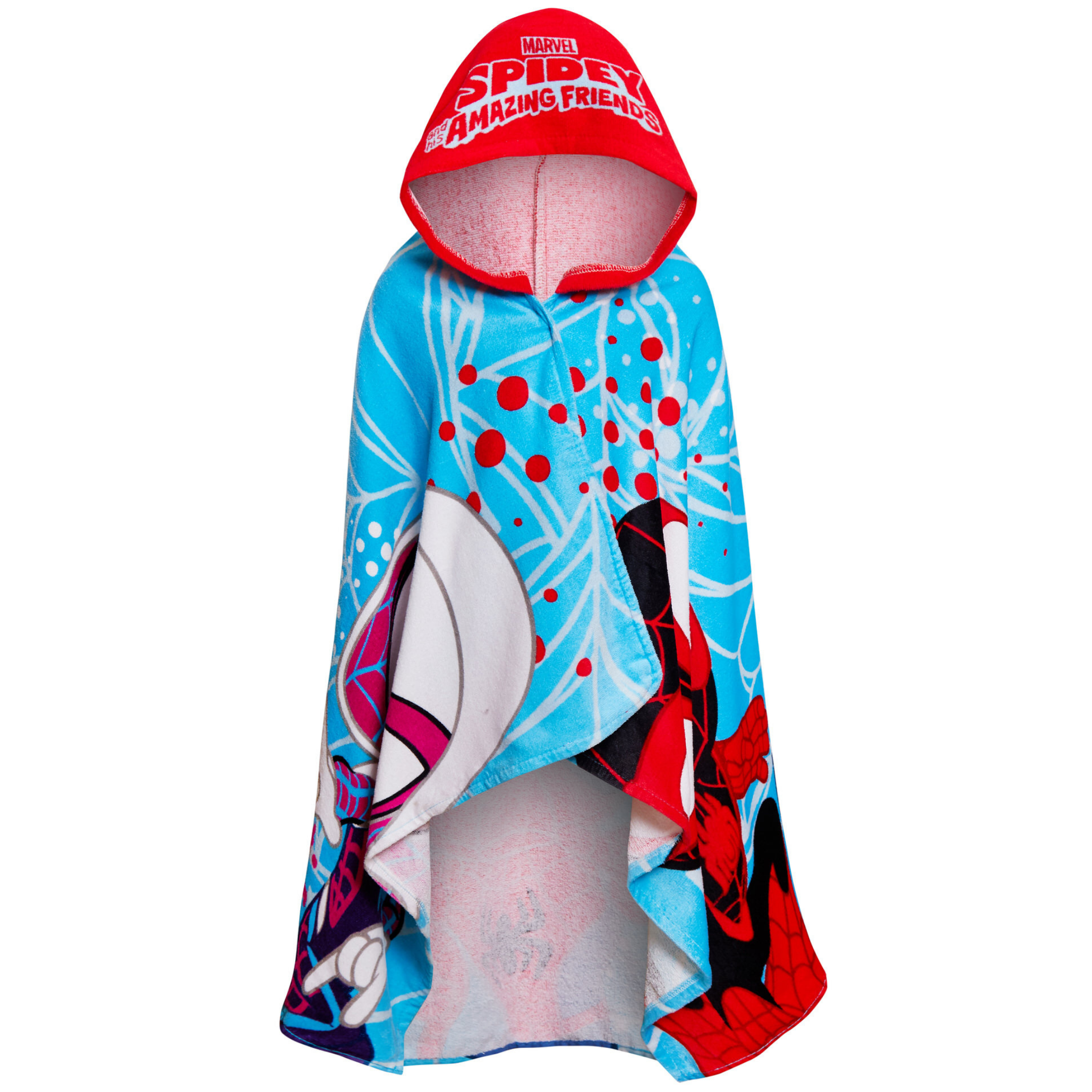 Spidey And His Amazing Friends Hooded Towel Poncho Beach Bath Towel Swimming Wrap
