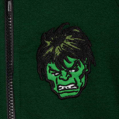 The Incredible Hulk Boys Hooded Jacket Marvel Avengers Kids Zip Hoodie Size