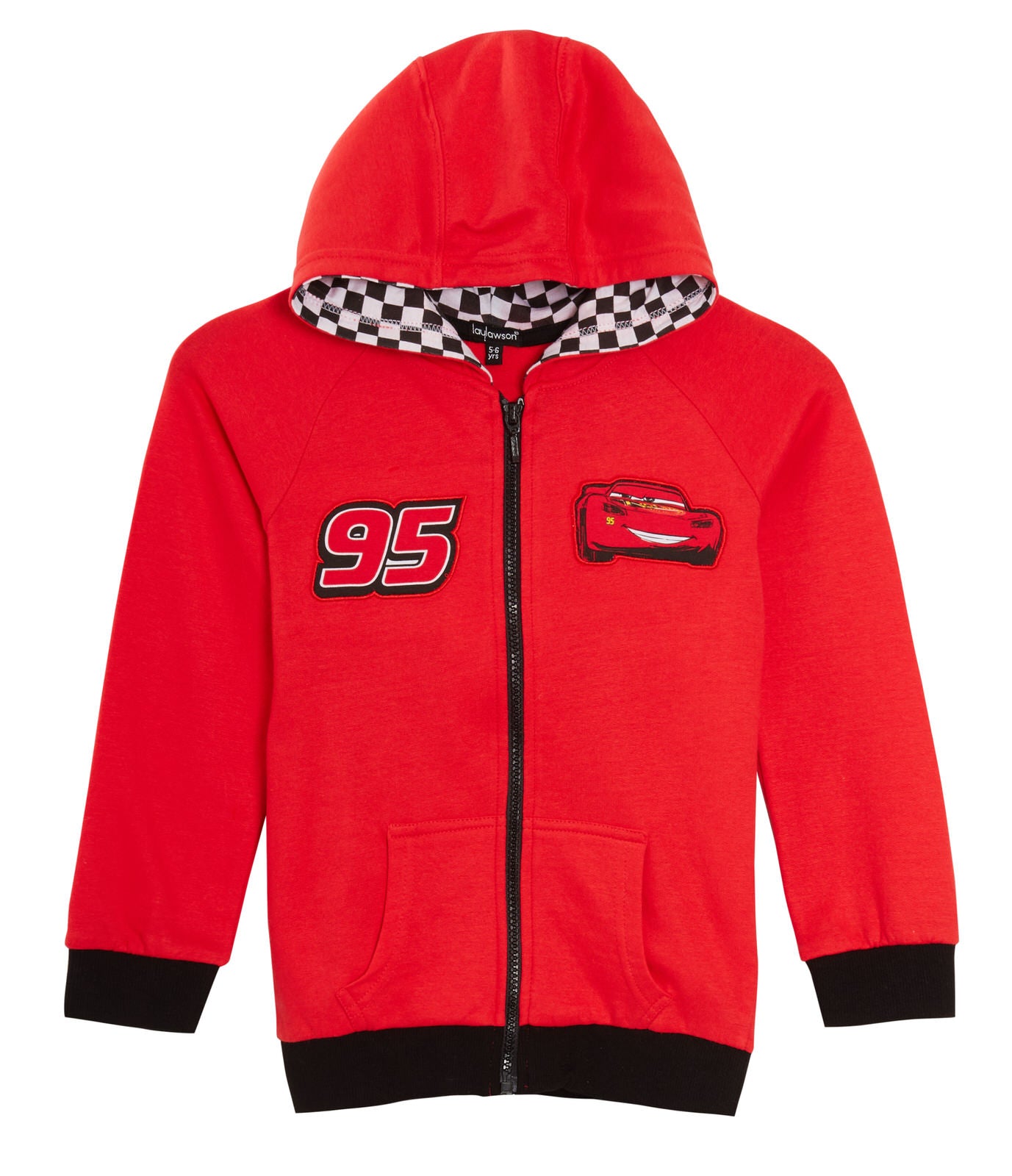 Disney Cars Boys Hooded Jacket Lightning McQueen Kids Zip Hoodie Jumper Size