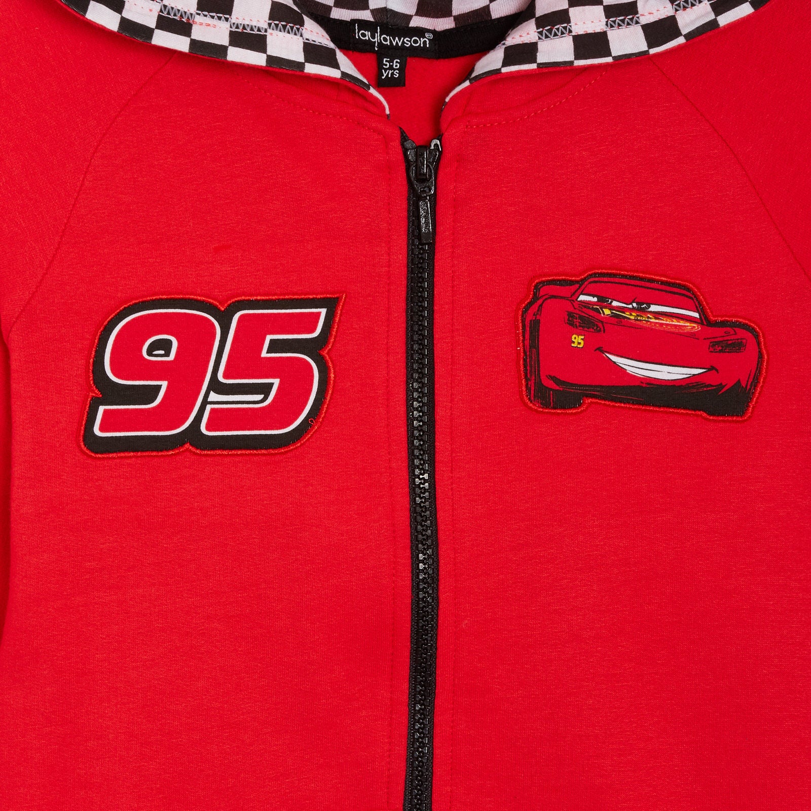 Disney Cars Boys Hooded Jacket Lightning McQueen Kids Zip Hoodie Jumper Size
