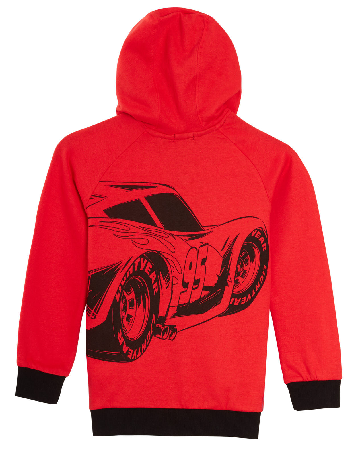 Disney Cars Boys Hooded Jacket Lightning McQueen Kids Zip Hoodie Jumper Size