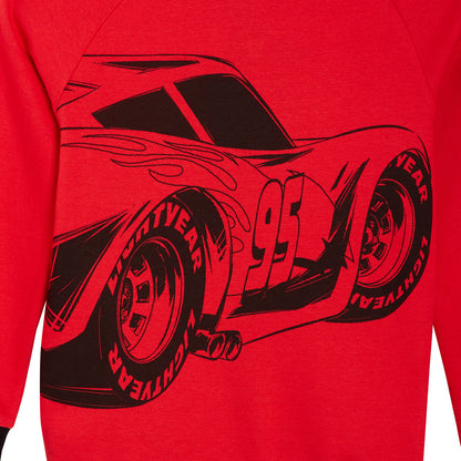 Disney Cars Boys Hooded Jacket Lightning McQueen Kids Zip Hoodie Jumper Size