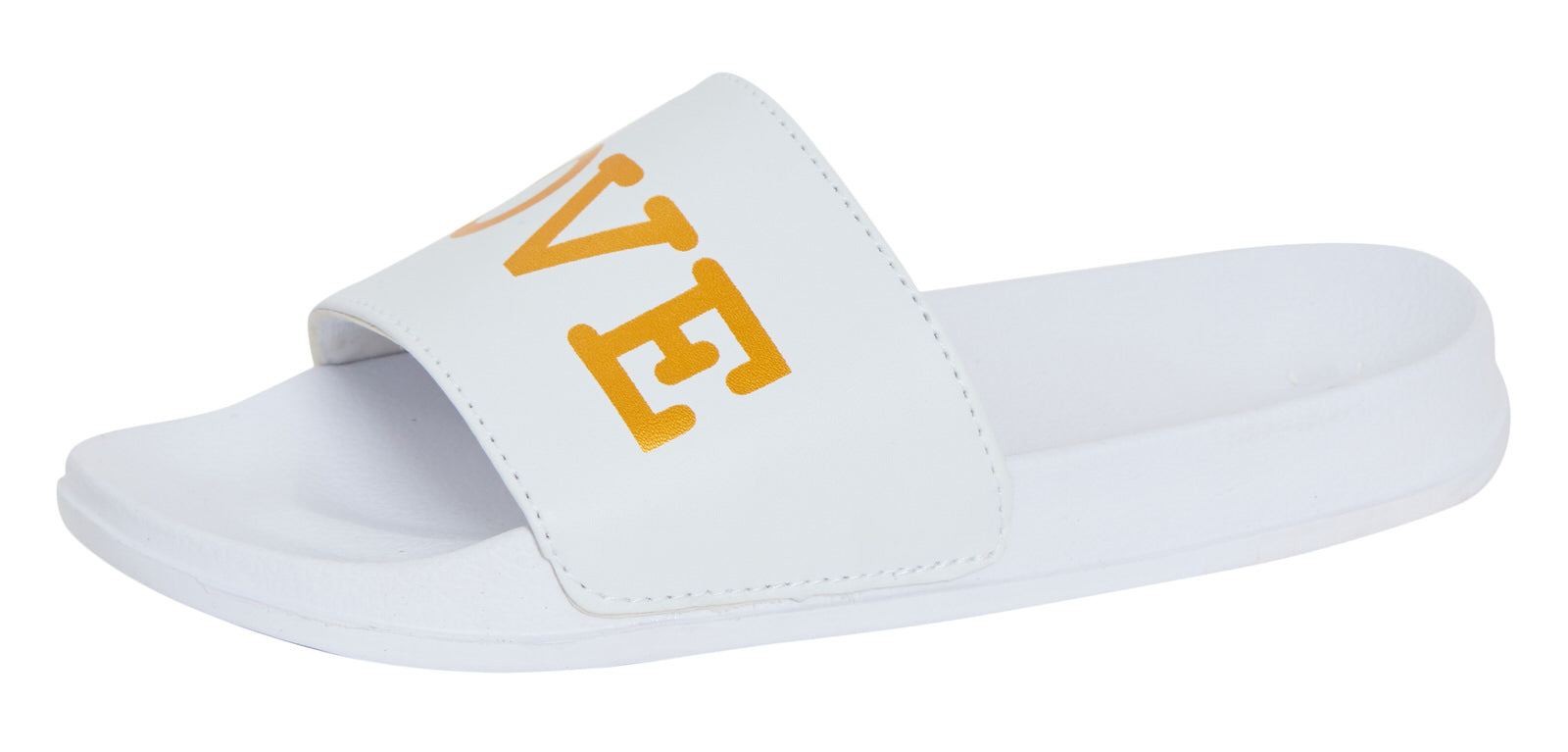 Womens Love Slogan Sliders Ladies Summer Sandals Pool Shoes Flip Flops Slippers