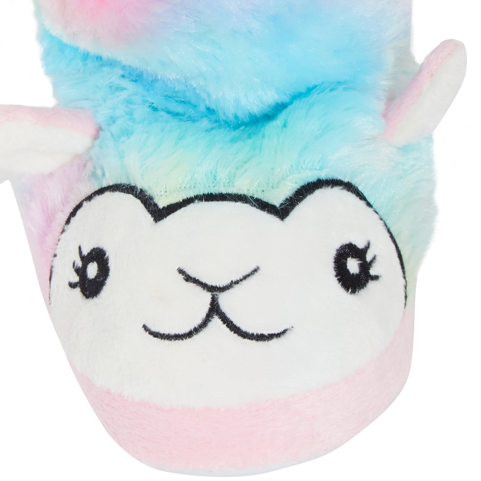 Girls Rainbow Llama Slippers Boots Kids Faux Fur Slipper Booties House Shoes