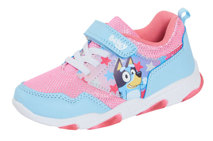 Bluey Light Up Trainers For Girls Puppy Easy Fasten Sports Shoe With LED Lights