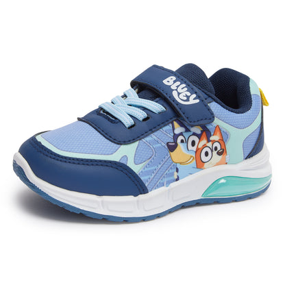 Bluey Light Up Trainers For Girls Puppy Easy Fasten Sports Shoe With LED Lights