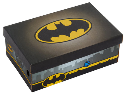 Boys Batman Sports Trainers Kids DC Comics Touch Fasten White Casual Skate Shoes