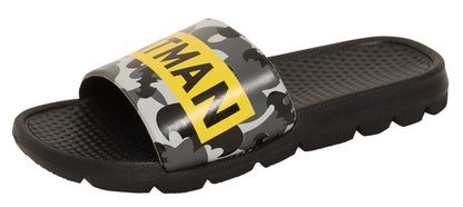 Boys Batman Sliders Kids DC Comics Sandals Summer Pool Shoes Beach Flip Flops