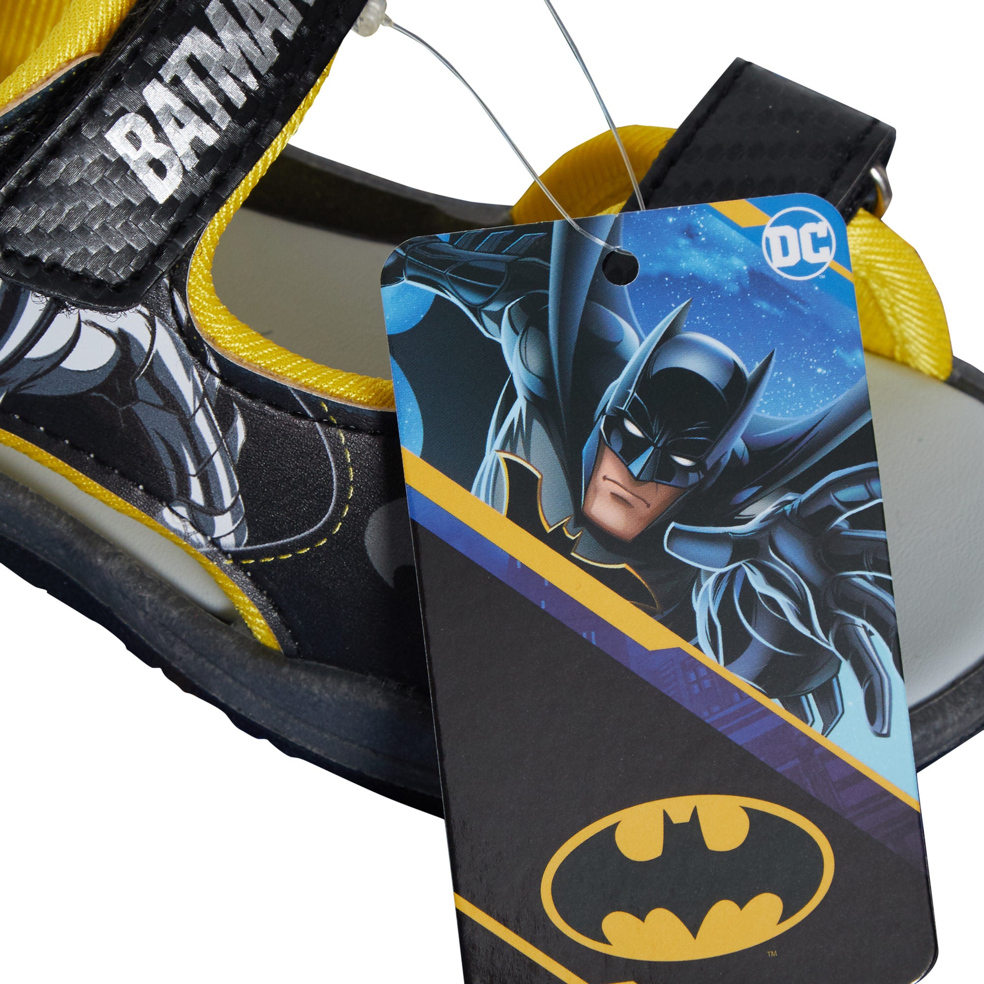 Batman Sports Sandals Kids DC Comics Open Toe Easy Fasten Sliders Summer Shoes
