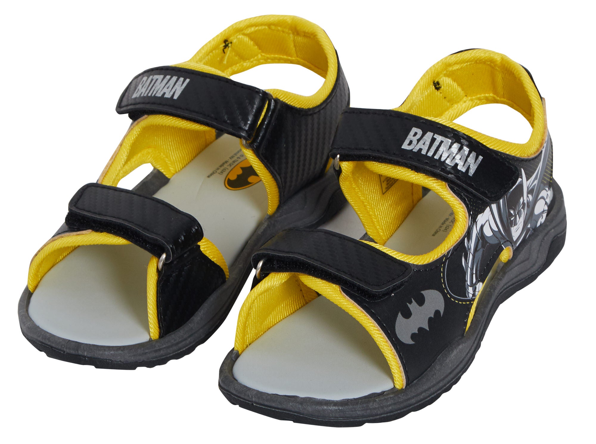 Batman Sports Sandals Kids DC Comics Open Toe Easy Fasten Sliders Summer Shoes