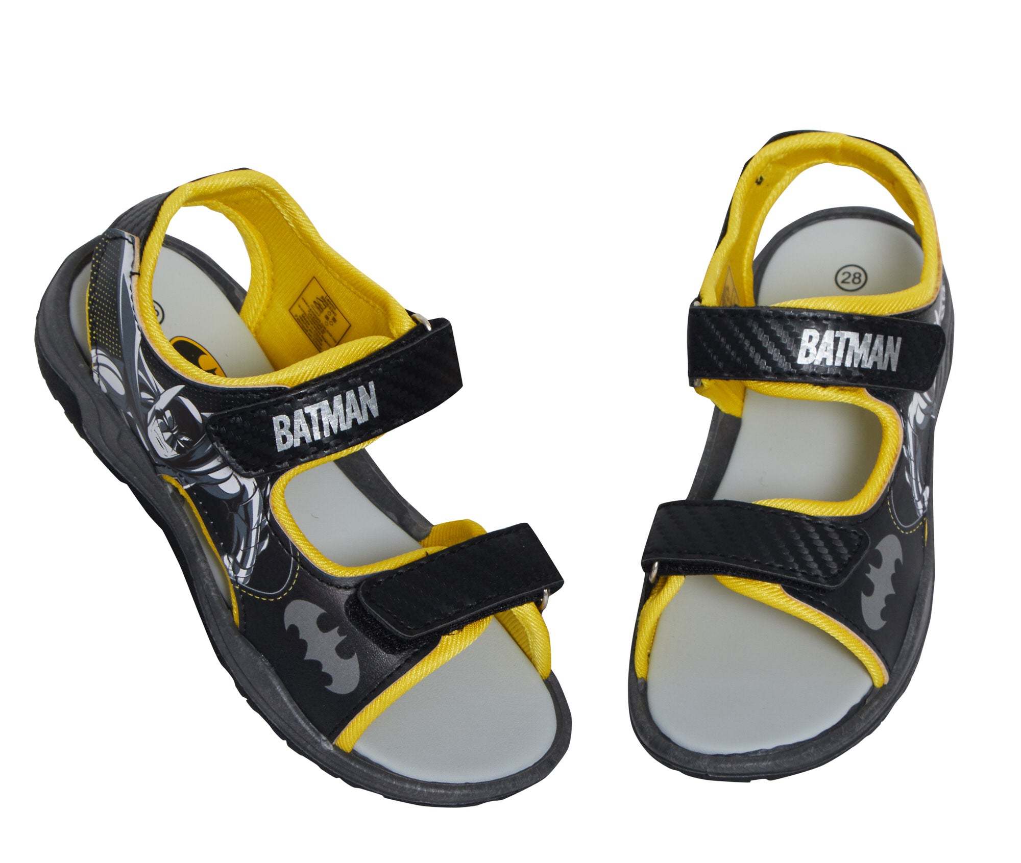 Batman Sports Sandals Kids DC Comics Open Toe Easy Fasten Sliders Summer Shoes