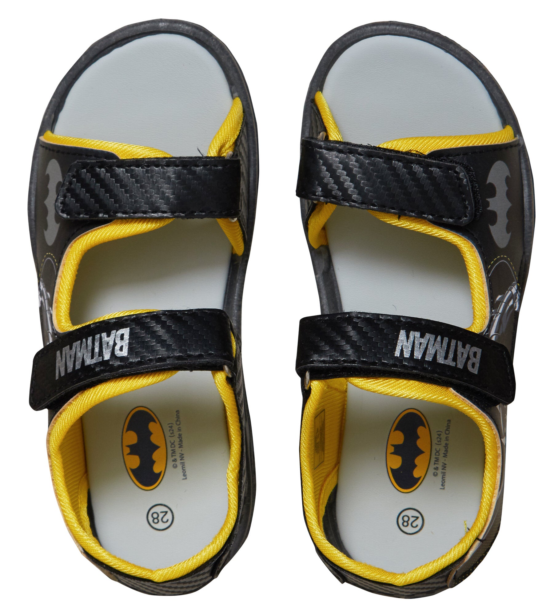 Batman Sports Sandals Kids DC Comics Open Toe Easy Fasten Sliders Summer Shoes