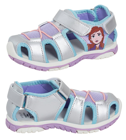 Disney Frozen Sandals Kids Elsa Anna Closed Toe Sport Sandal Walking Summer Shoe