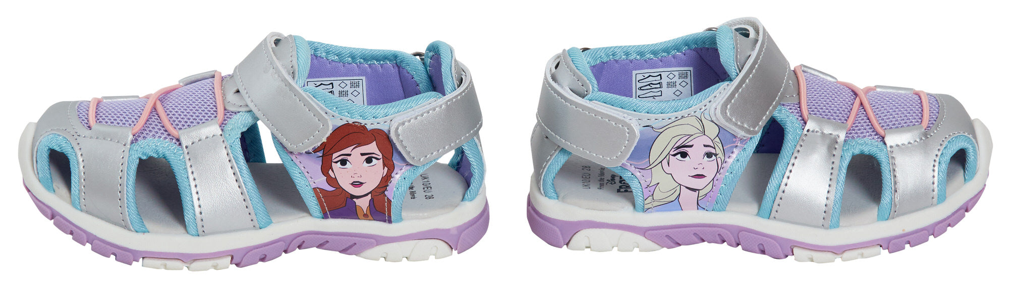 Disney Frozen Sandals Kids Elsa Anna Closed Toe Sport Sandal Walking Summer Shoe