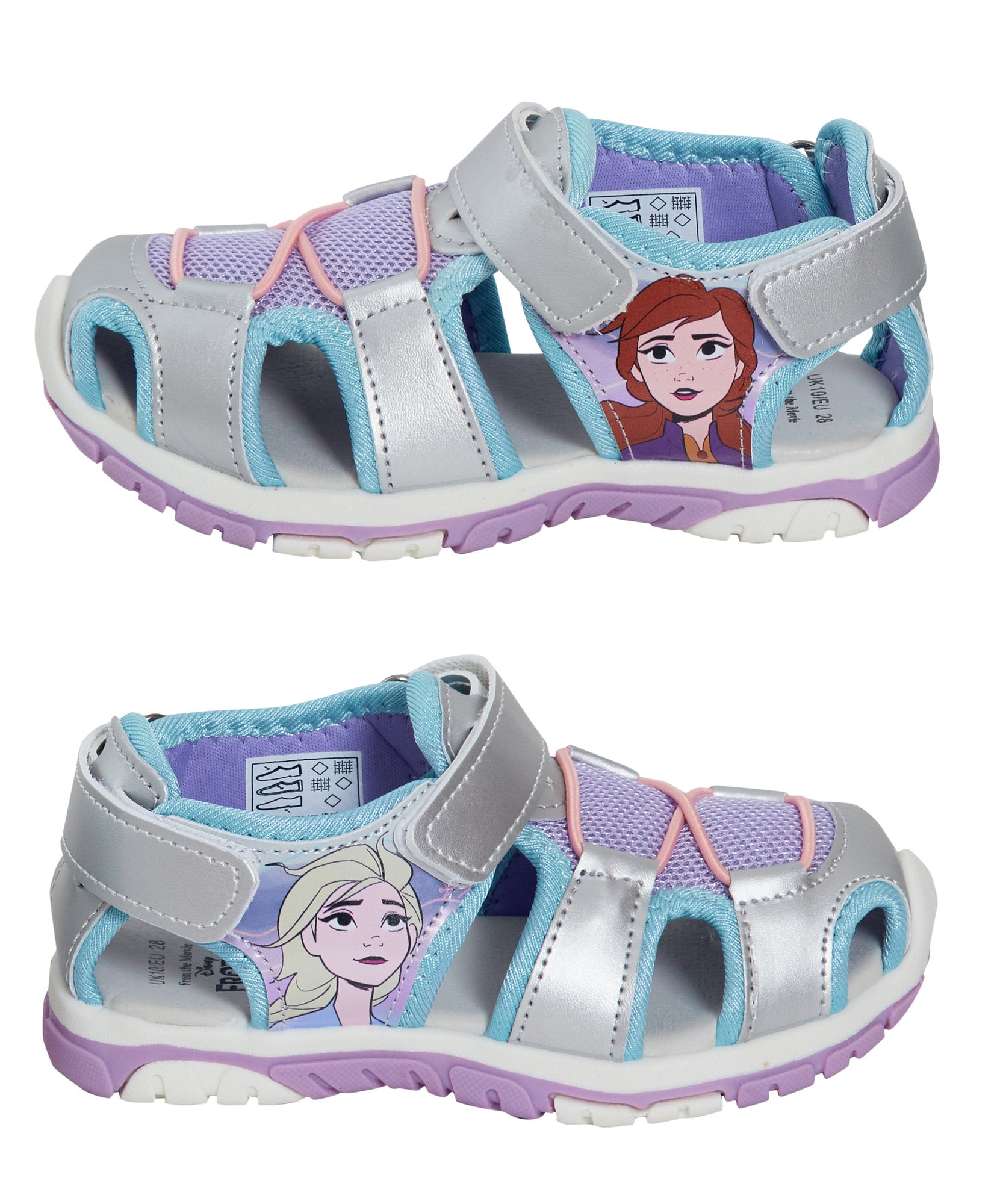 Disney Frozen Sandals Kids Elsa Anna Closed Toe Sport Sandal Walking Summer Shoe