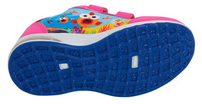 Girls Baby Shark Light Up Trainers Kids Easy Fasten Flashing Lights Sports Shoes