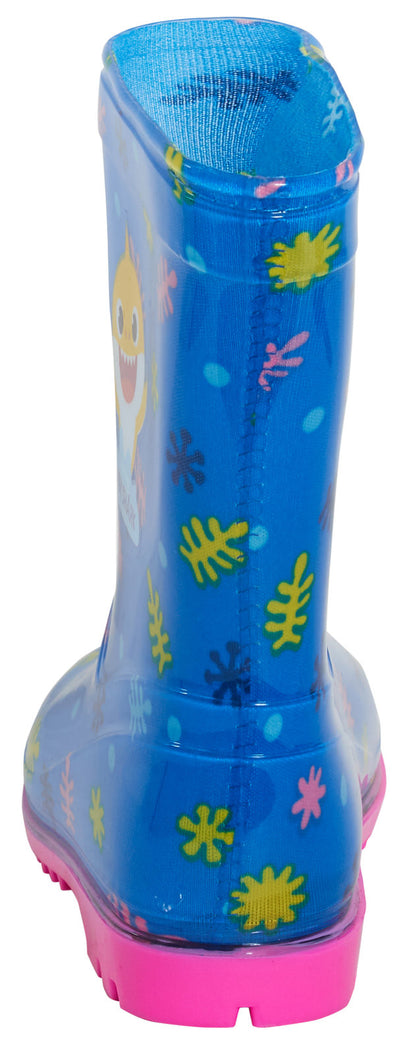 Baby Shark Wellington Boots Girls Character Rain Wellies Snow Boots Kids Shoes