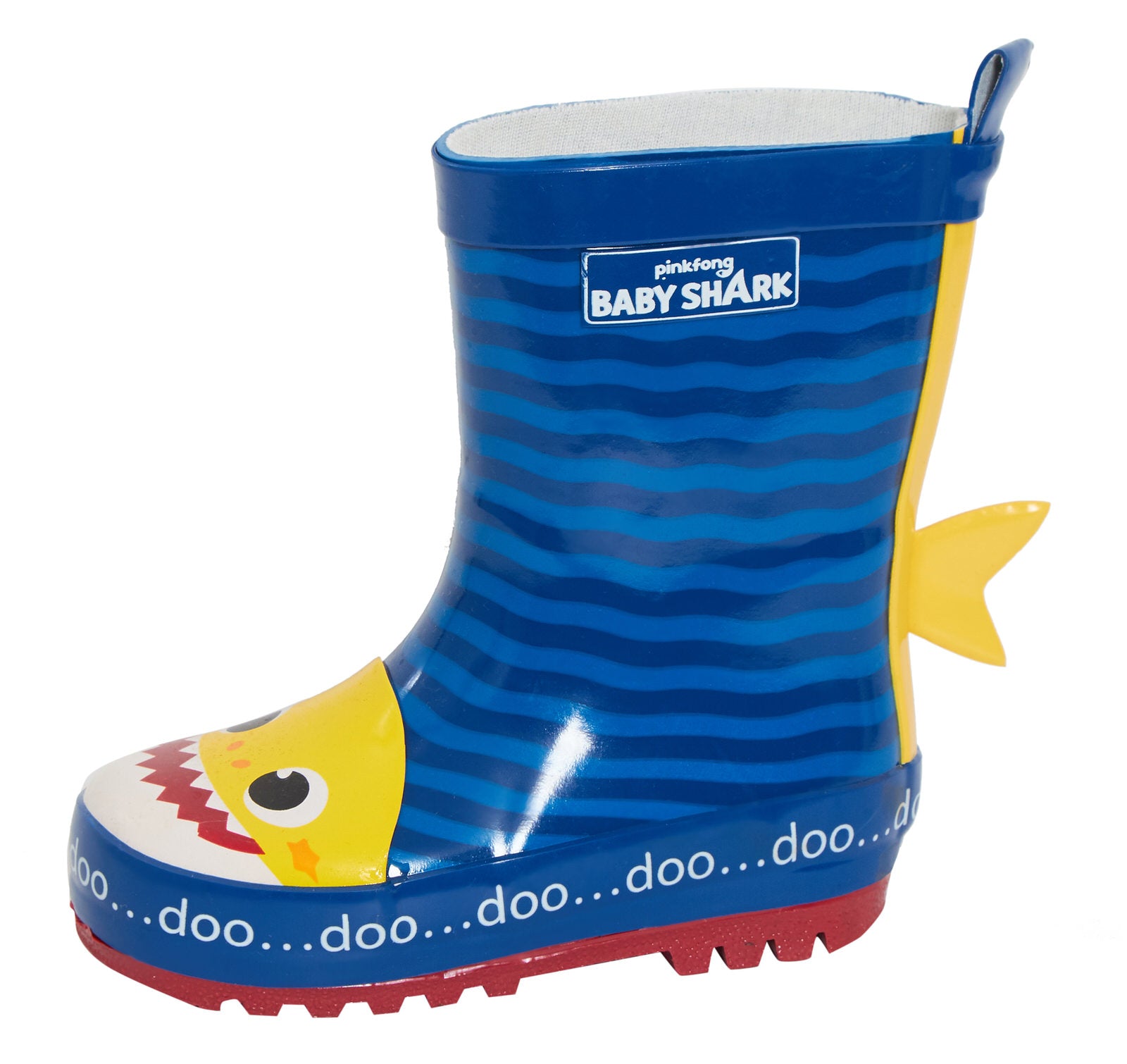 Baby Shark Wellies Boys Girls 3D Fin Rubber Wellington Boots Infants Rain Shoes