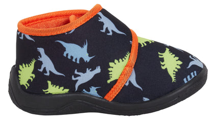 Boys Dinosaur Slipper Booties Kids Dino Slippers First Walkers Nursery Shoes