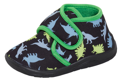 Boys Dinosaur Slipper Booties Kids Dino Slippers First Walkers Nursery Shoes