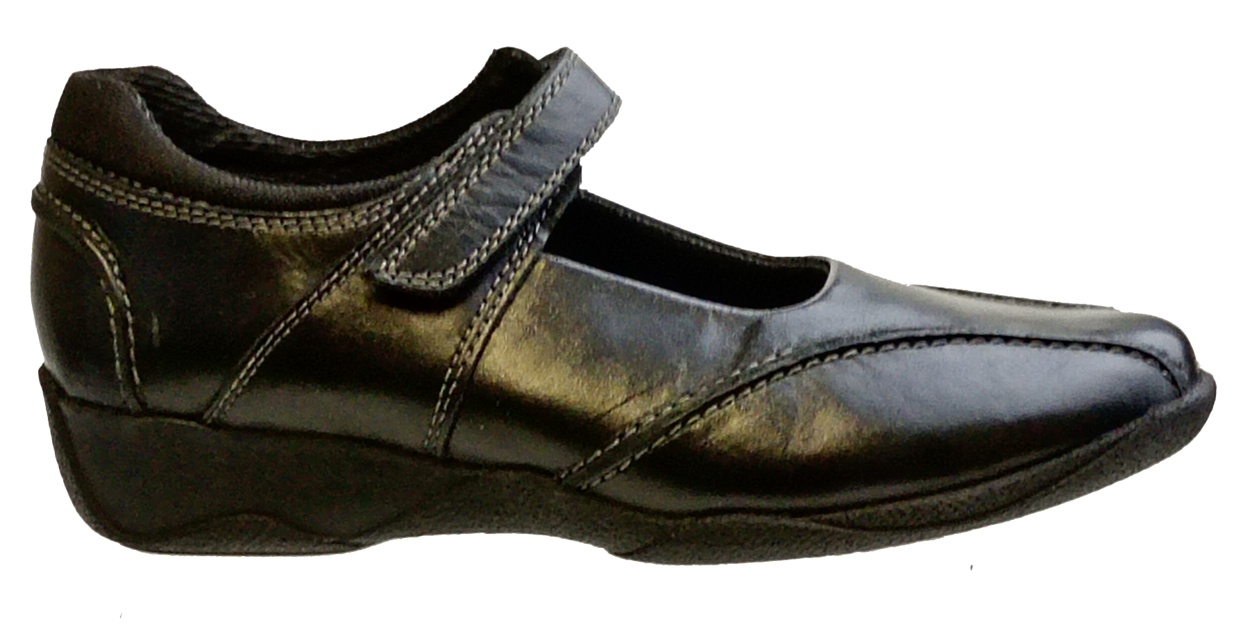 Girls Bluey School Shoes Bingo Easy Fasten Mary Jane Black Patent Party Shoes