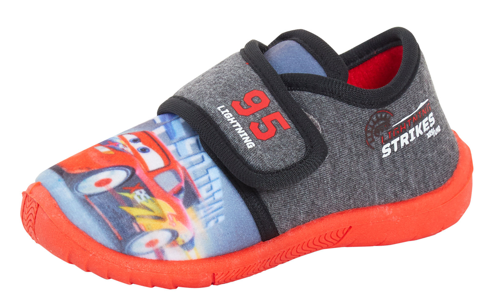 Boys Disney Cars Slippers Easy Fasten Slipper Boots Lighting McQueen House Shoes
