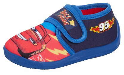 Boys Disney Cars Slippers Easy Fasten Slipper Boots Lighting McQueen House Shoes