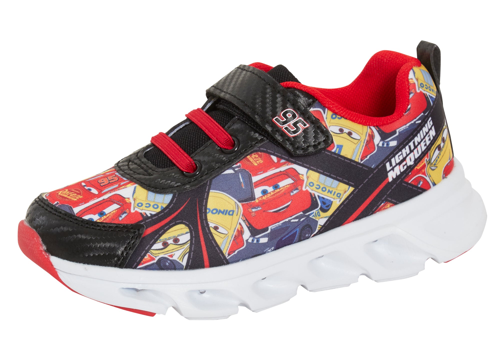 Disney Cars Light Up Trainers Kids Lightning McQueen Flashing Skate Sports Shoes