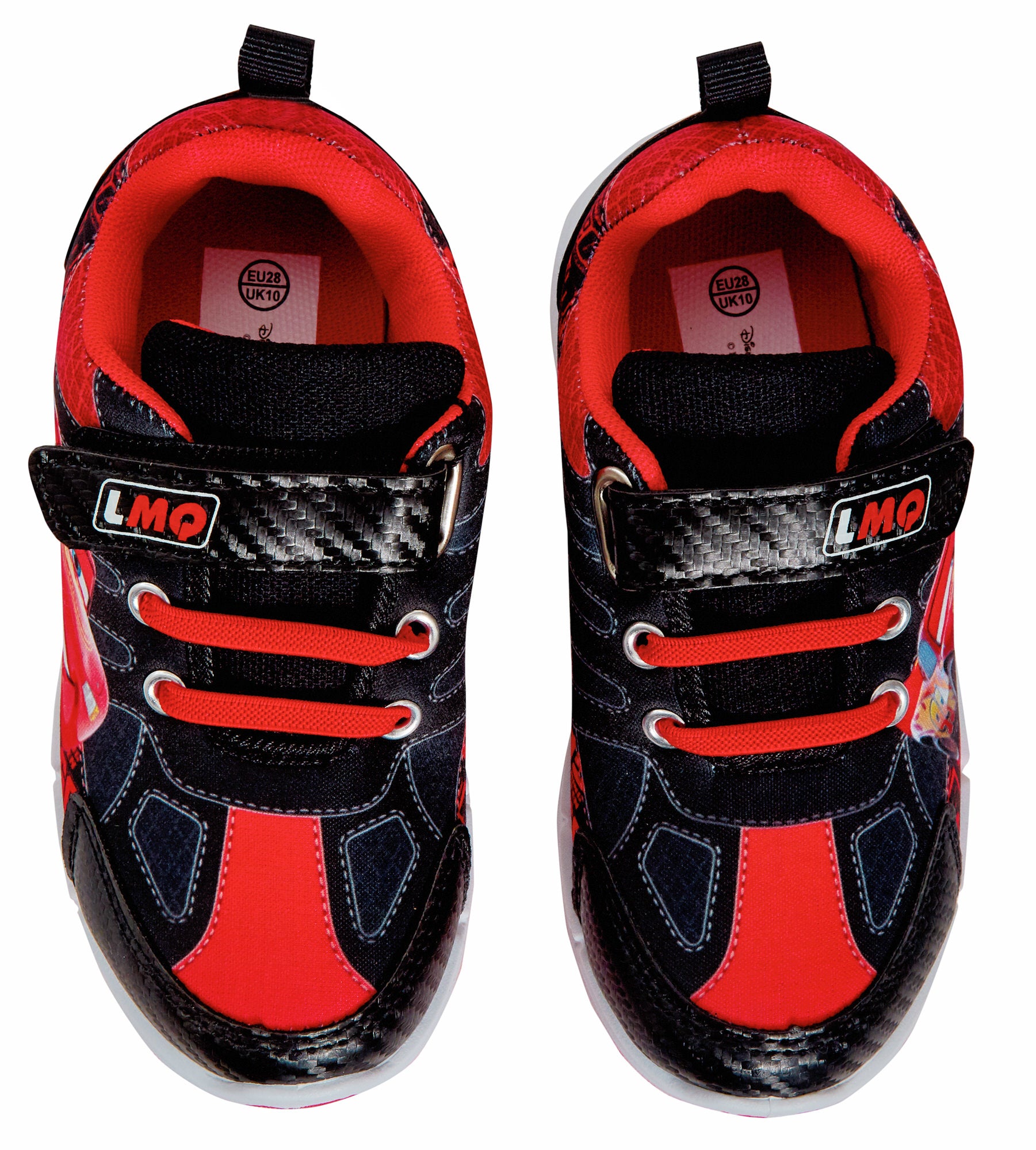 Disney Cars Light Up Trainers Boys Lightning McQueen Flashing Skate Sports Shoes