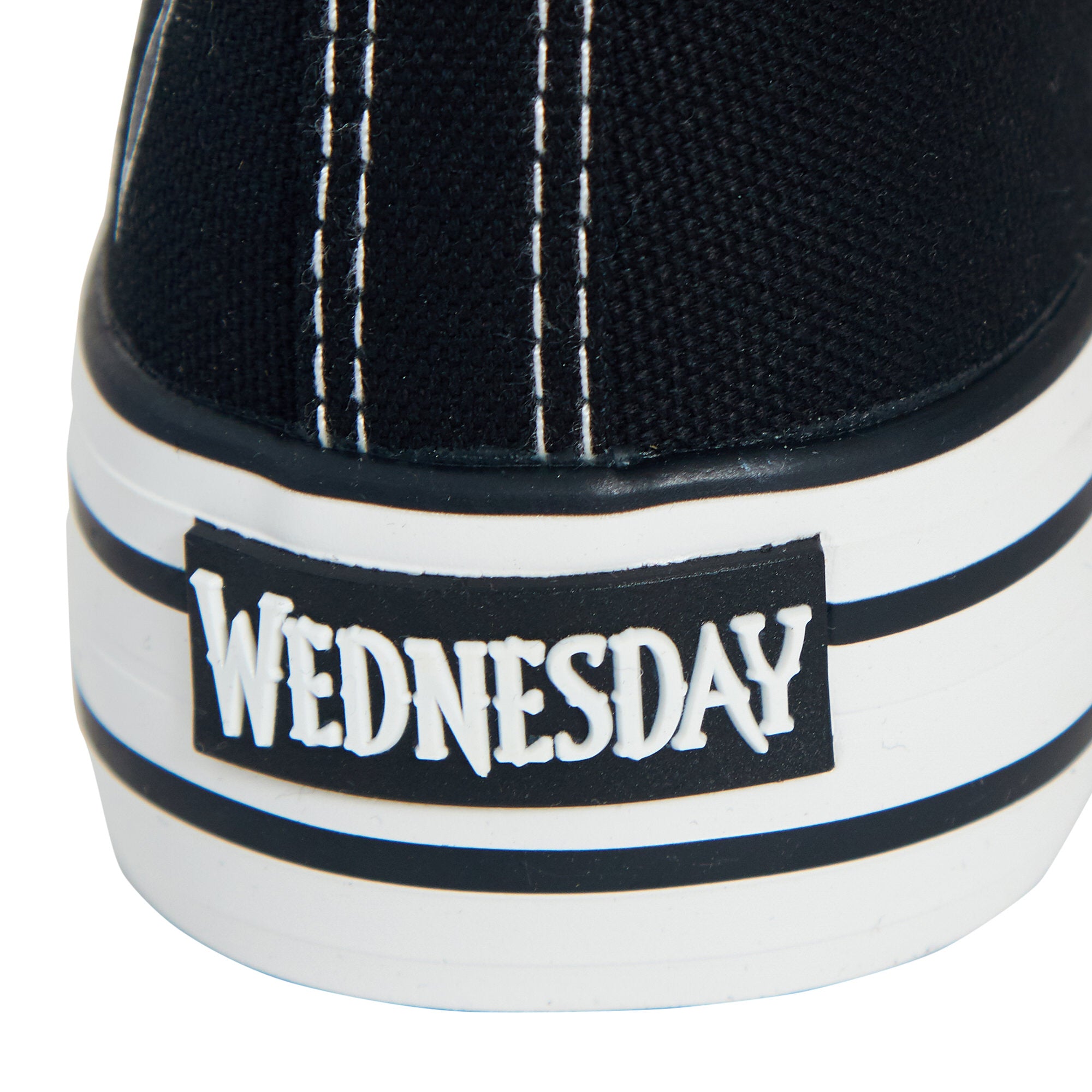 Womens Teen Girls Wednesday Hi Top Trainers Laces Platform Pumps Black Plimsolls
