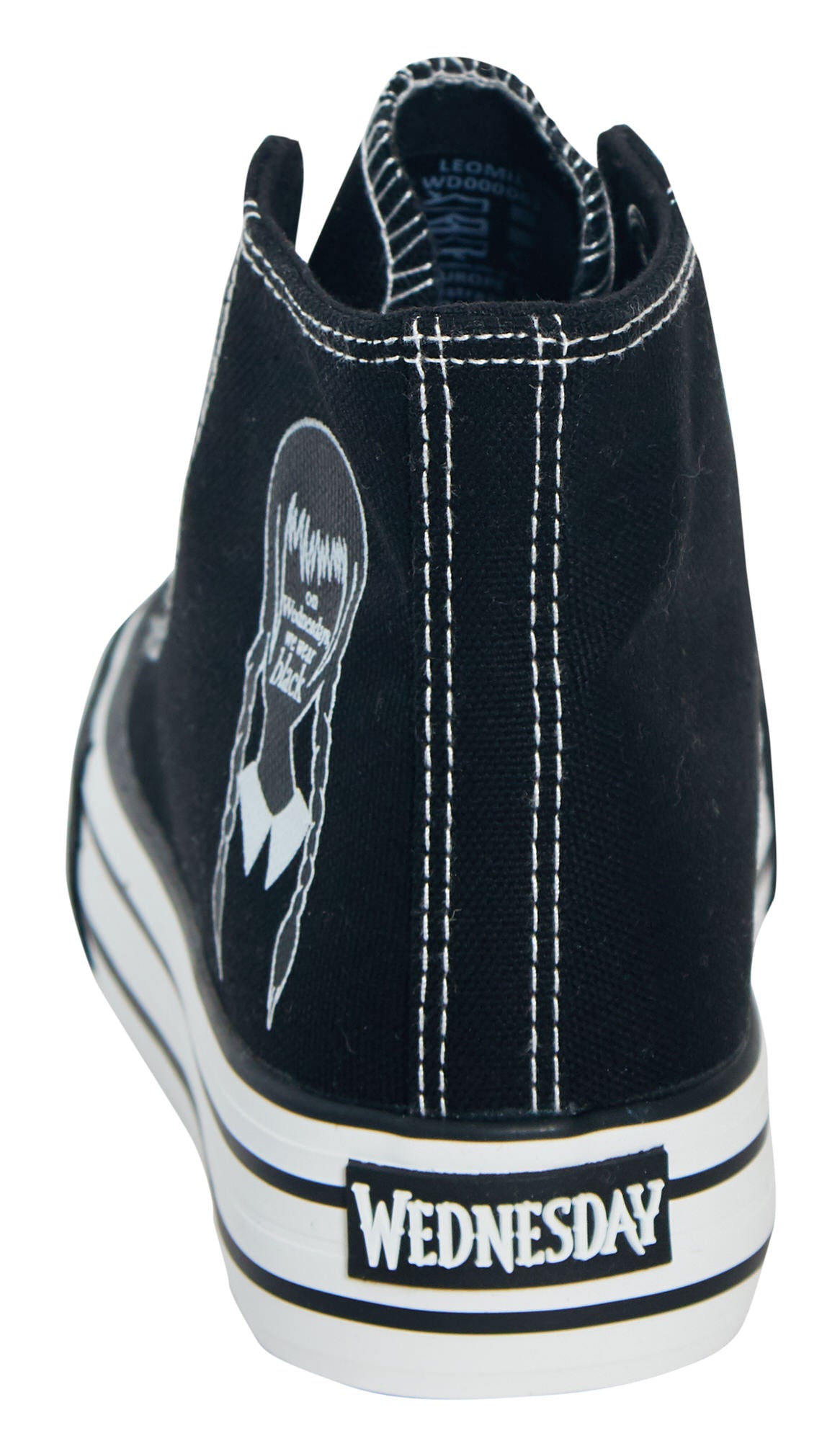 Womens Teen Girls Wednesday Hi Top Trainers Laces Platform Pumps Black Plimsolls