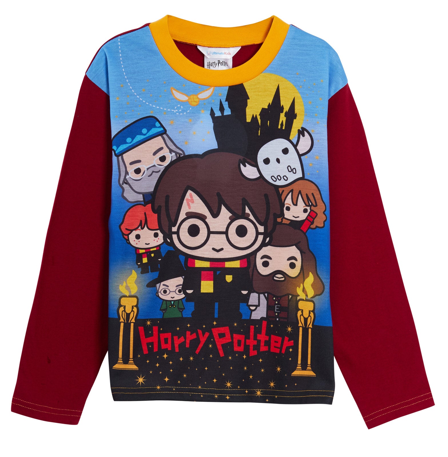 Harry Potter Pyjamas Kids Full Length Pjs Set Boys Girls Hogwarts Character Gift
