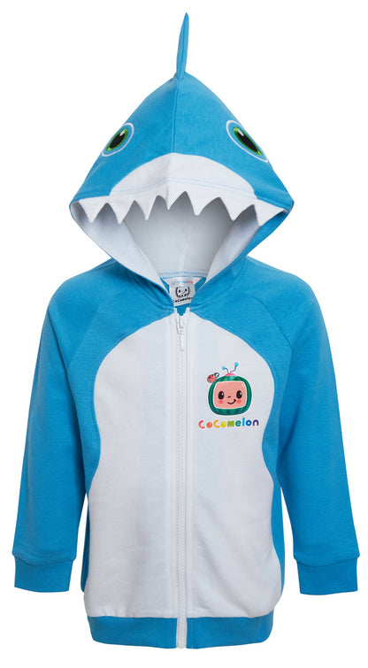 Cocomelon Baby Shark Hoodie Kids Hooded Jacket Zip Hoodie Infants 3D Coat Jumper