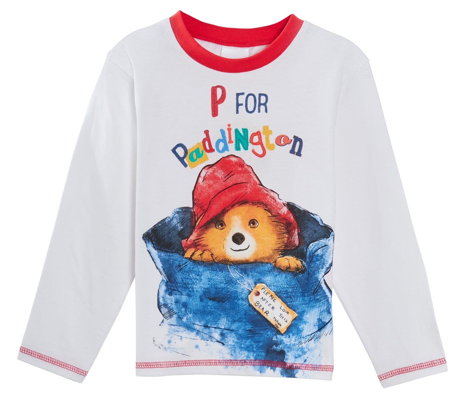 Paddington Bear Pyjamas Kids Full Length Long Sleeve Boys Girls Unisex Pjs Set