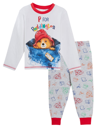 Paddington Bear Pyjamas Kids Full Length Long Sleeve Boys Girls Unisex Pjs Set
