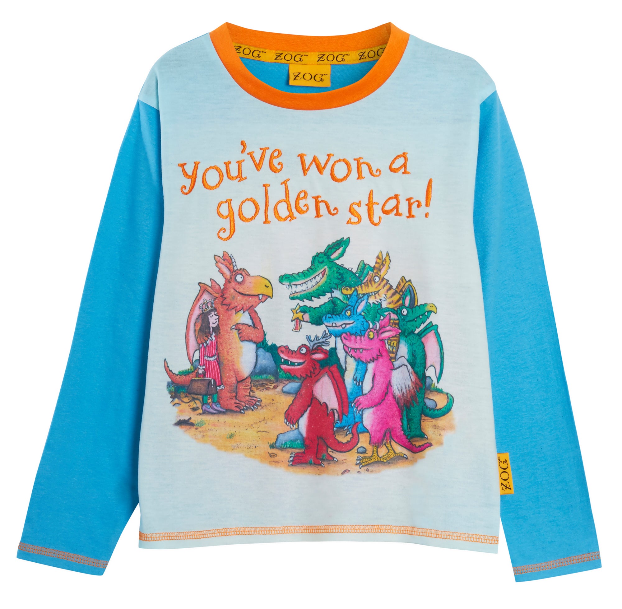 Kids Zog the Dragon Pyjamas Boys Full Length Pjs Girls Nightwear Set Loungewear
