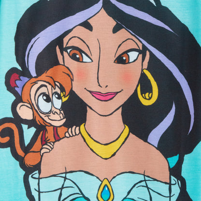 Girls 3 Pack Disney Princess T-Shirts Kids Jasmine Moana Rapunzel Dress Up Top