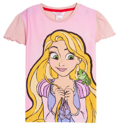 Girls 3 Pack Disney Princess T-Shirts Kids Jasmine Moana Rapunzel Dress Up Top