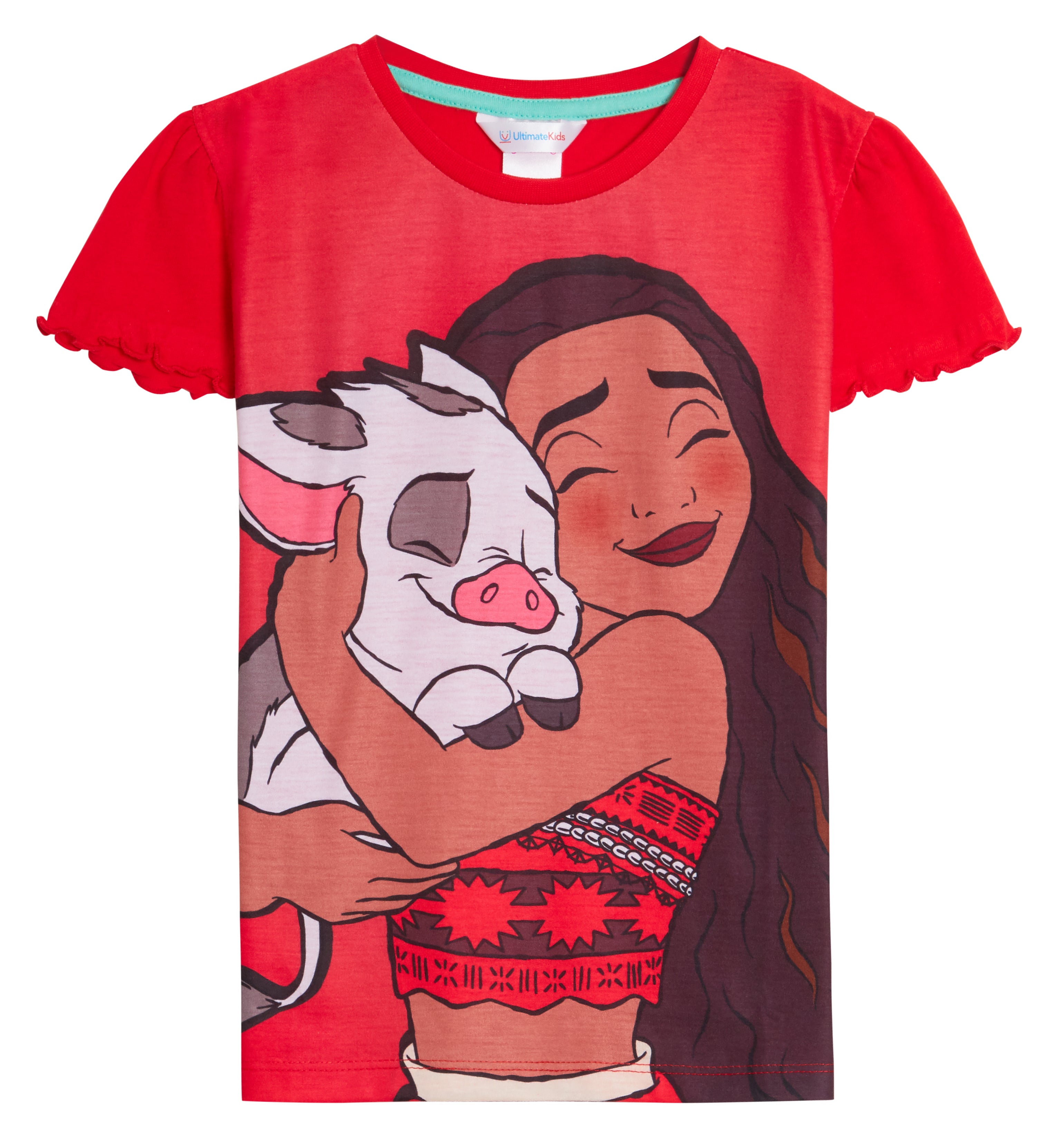 Girls 3 Pack Disney Princess T-Shirts Kids Jasmine Moana Rapunzel Dress Up Top