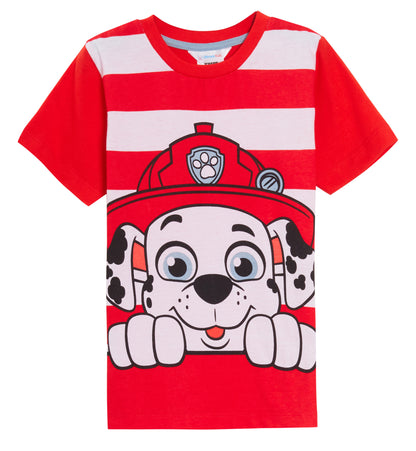 Boys 3 Pack Paw Patrol T-Shirts Chase Marshall Rubble Dress Up Top Short Tees