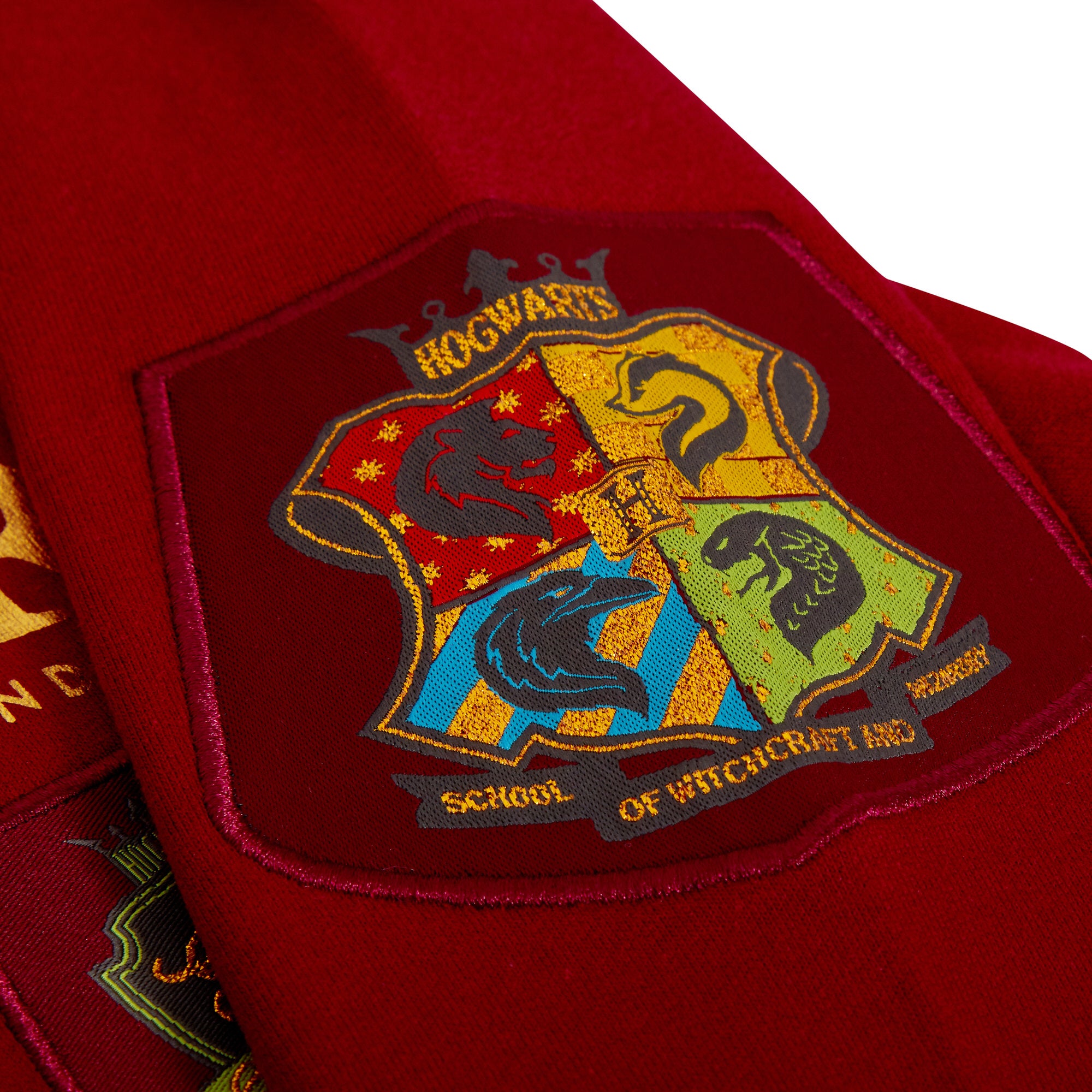 Harry Potter Hoodie Kids Hogwarts House Teams Crest Hooded Fleece Top Sweatshirt