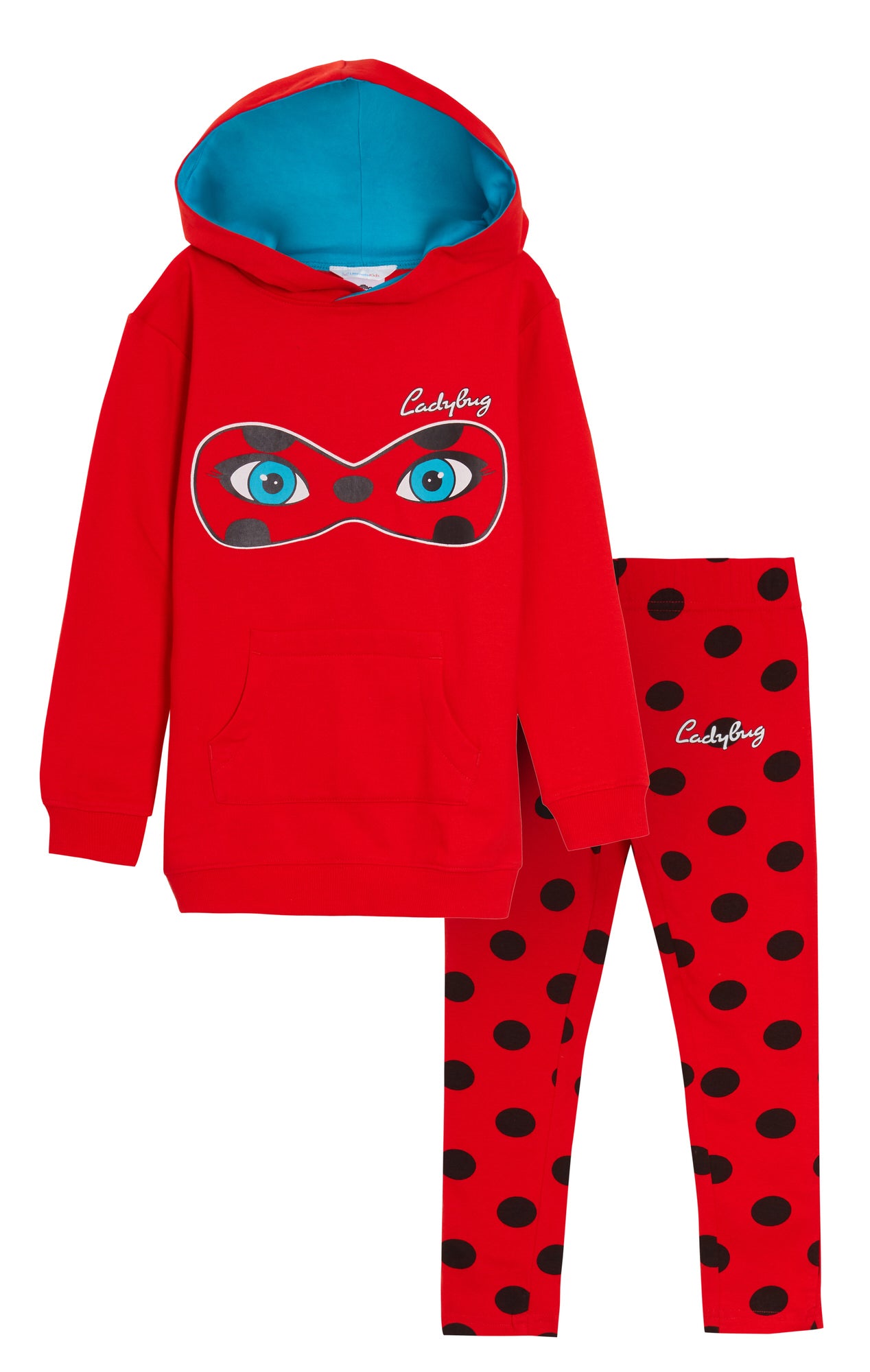 Miraculous Ladybug Long Hoodie + Leggings Set Kids Girls Two Piece Dress Up Set